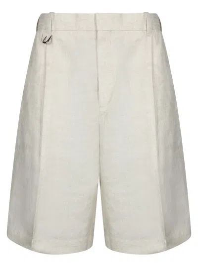 Jacquemus Beige Bermuda Shorts With Front Zip