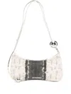 Jacquemus Le Bisou Perle Embellished Snake-effect Leather Shoulder Bag In Multi