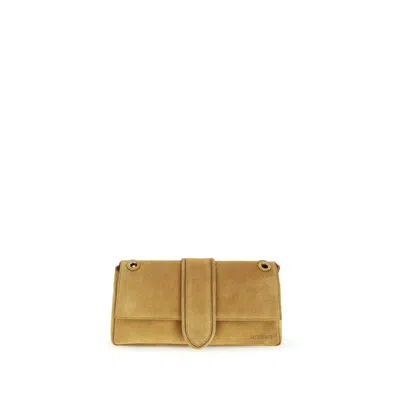 Jacquemus Beige Calf Leather Bos Taurus Shoulder Bag In Brown