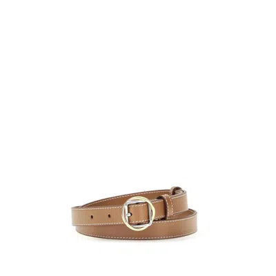 Jacquemus Beige Calf Leather Bos Taurus Thin Belt