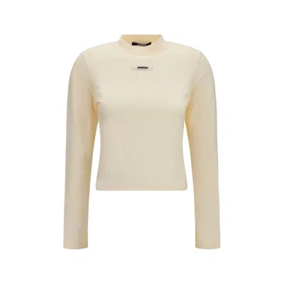Jacquemus Beige Cotton Long Sleeve T-shirt In Neutral