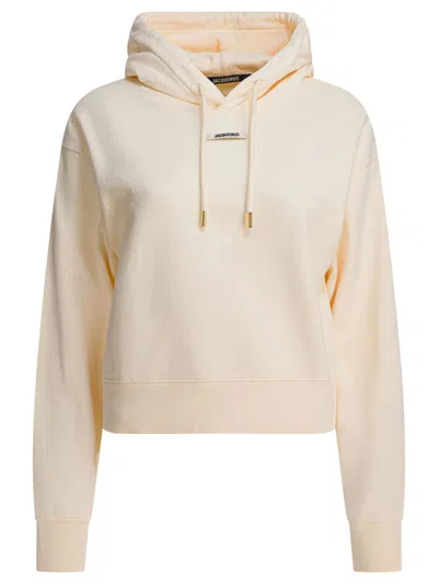 JACQUEMUS JACQUEMUS BEIGE COTTON SWEATSHIRT
