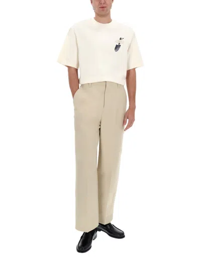 Jacquemus Beige Cotton Trousers In Neutral