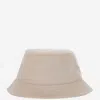 Jacquemus Beige Embroidered Logo Bucket Hat In Gray