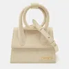 Jacquemus Beige Fabric Le Chiquito Noeud Top Handle Bag In Neutral