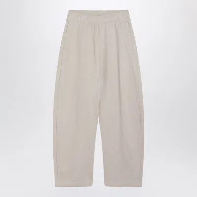 Jacquemus Beige Gros Grain Cotton Jogging Trousers In Neutral