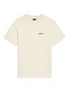 Jacquemus 'le T-shirt Gros Grain' Beige T-shirt With Logo Patch On The Front In Neutral