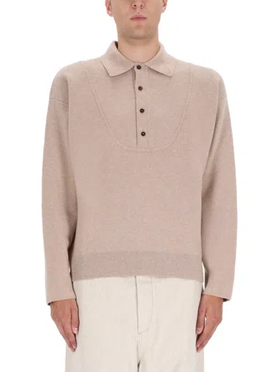 Jacquemus La Maille Vareuse Pallone Wool And Cashmere-blend Sweater In Neutral