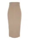 Jacquemus Merino Wool-blend Midi Skirt In Neutral