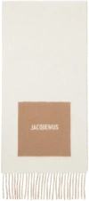 JACQUEMUS BEIGE LA CASA 'L'ÉCHARPE ROND CARRÉ' SCARF