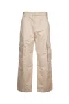 Jacquemus Cargo Gabardine Trousers In Beige
