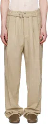 Jacquemus Le Pantalon Canvas Trousers In Brown