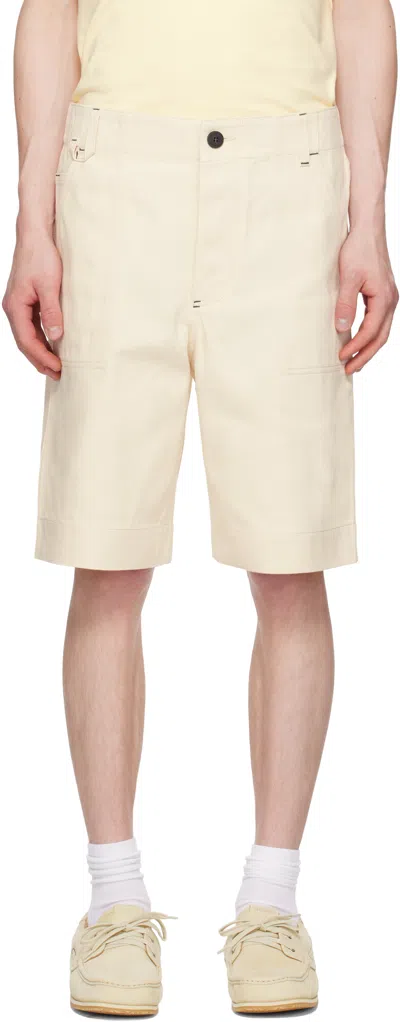 Jacquemus Beige La Croisière 'the De-nîmes' Denim Shorts In Neutral