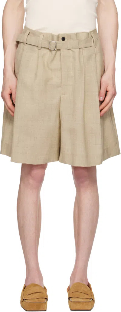 JACQUEMUS BEIGE LA CROISIÈRE 'THE FERNANDO' SHORTS