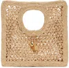 Jacquemus Small The Spiaggia Circular-handle Crochet Tote Bag In Neutral