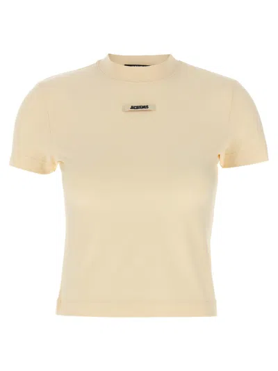 JACQUEMUS BEIGE LE GROS-GRAIN T-SHIRT