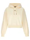 Jacquemus Le Hoodie Gros Grain Cotton Crop Hoodie In Neutral