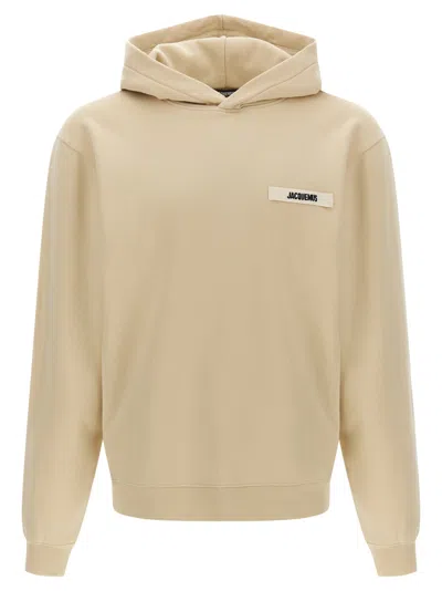 JACQUEMUS BEIGE LE HOODIE GROS GRAINS SWEATSHIRT