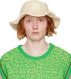 Jacquemus Beige Le Raphia 'le Bob Bandho' Bucket Hat In 130 Light Beige