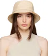Jacquemus Beige Le Raphia 'le Bob Mentalo' Beach Hat In 150 Beige