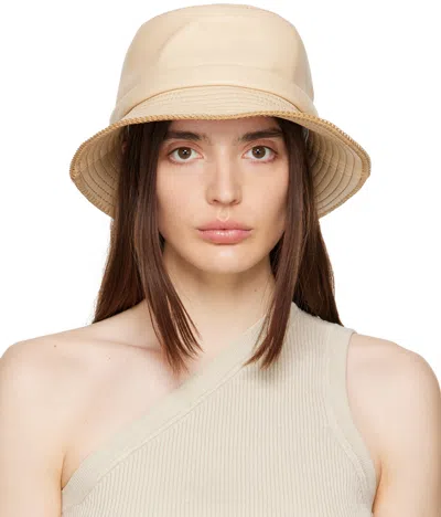 Jacquemus Beige Le Raphia 'le Bob Mentalo' Beach Hat In 150 Beige