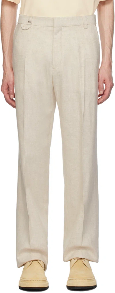 Jacquemus Beige Les Classiques 'le Pantalon Melo' Trousers In Light Beige