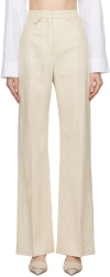 Jacquemus Beige Les Classiques 'le Pantalon Sauge' Trousers In 130 Light Beige