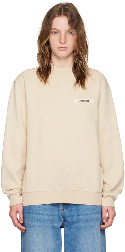 JACQUEMUS BEIGE LES CLASSIQUES 'LE SWEATSHIRT GROS GRAIN' SWEATSHIRT
