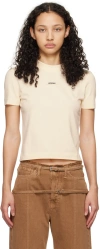 Jacquemus Gros Grain Crew Neck Cotton Blend Top In Pink