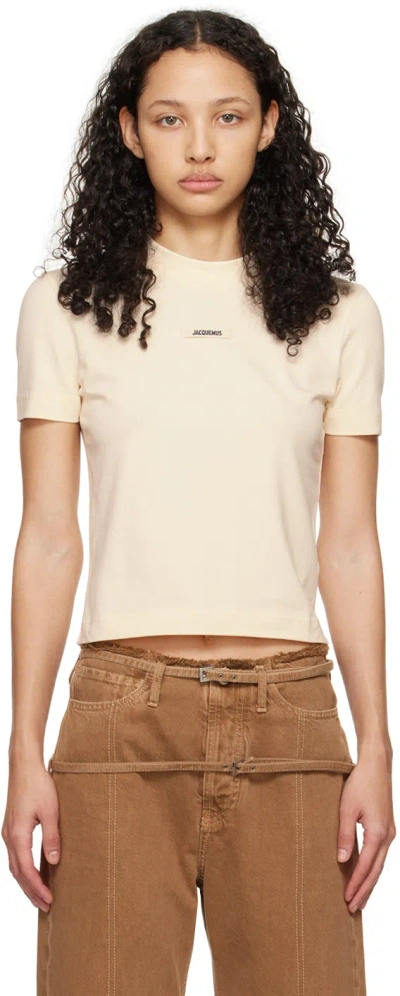 JACQUEMUS BEIGE LES CLASSIQUES 'LE T-SHIRT GROS GRAIN' T-SHIRT