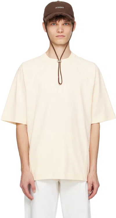 Jacquemus Typo Tee Light Beige In Neutral