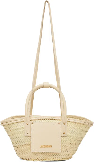 Jacquemus Beige Les Classiques 'the Small Soli Basket' Tote In White