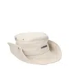 Jacquemus Beige Linen Bucket Hats In Gray
