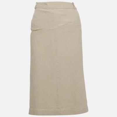 Pre-owned Jacquemus Beige Linen Cross-over Waist Skirt M