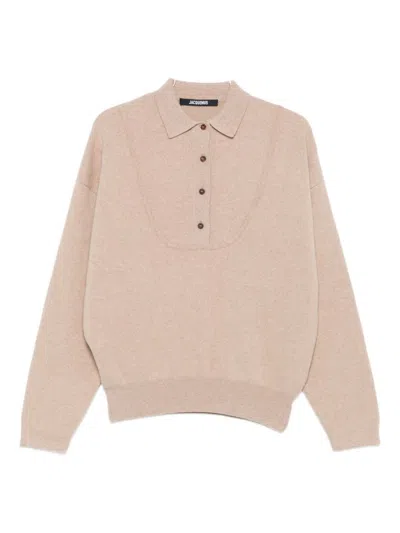 Jacquemus Beige Merino Wool Cashmere In Brown