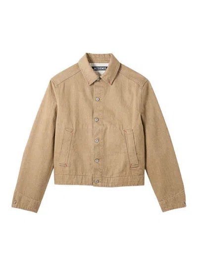 Jacquemus Beige Miranda De-nimes Jacket In Denim In Brown