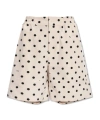 Jacquemus Aloe Polka-dot Poplin Shorts In Nude