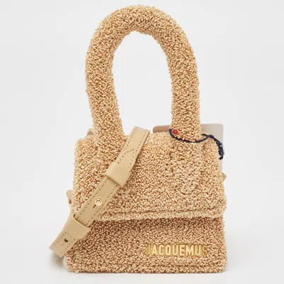 Pre-owned Jacquemus Beige Raffia And Leather Le Chiquito Mini Bag