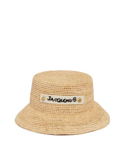 Jacquemus Beige Raffia Hat