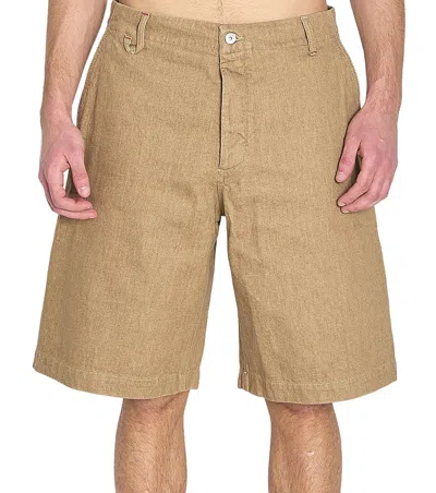 Jacquemus Beige Relaxed Solid Shorts In Brown