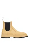 Jacquemus Chunky Sole Elastic Side Boots In Beige