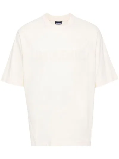 Jacquemus Beige Stretch-cotton T-shirt For Men From Le Typo By Ss24 Collection In Tan