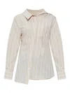 Jacquemus Pablo Striped Asymmetric Spread Collar Shirt