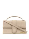 Jacquemus Dark Beige Le Grand Bambino Leather Top-handle Bag In Beige