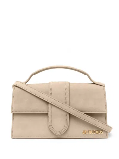 Jacquemus Dark Beige Le Grand Bambino Leather Top-handle Bag