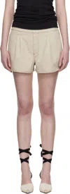 Jacquemus Women Beige Le Short De-nimes Amelo Shorts, 28 Luxury Shorts For Women Darveys In Neutral