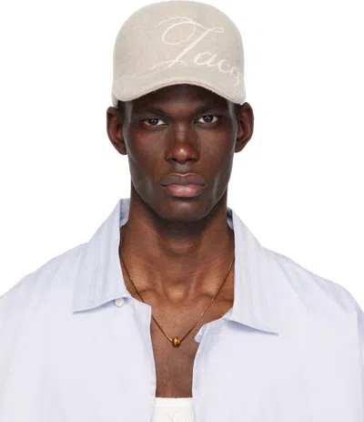 Jacquemus Beige 'the Atelier' Baseball Cap In Pink