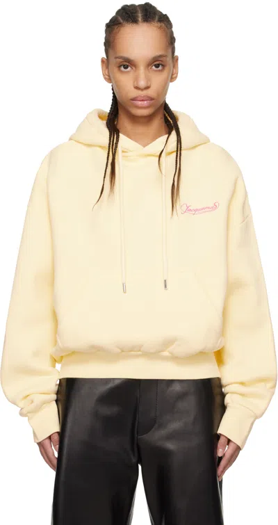 Jacquemus Beige 'the Corto' Hoodie In 1iw Uni Club Beige