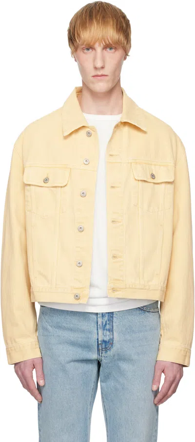 Jacquemus Beige 'the Denim De-nîmes' Denim Jacket In Sand