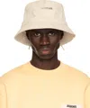 Jacquemus Beige 'the Gadjo' Bucket Hat In 1jk Croco Beige